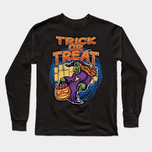 Halloween Design “Trick or treat” Long Sleeve T-Shirt